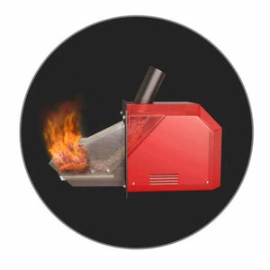 Rotierender Pelletkessel mit Flammen für effiziente Heizungslösungen