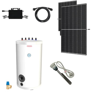 Solarwasserheizungssystem für Warmwasser mit Photovoltaik Heizstab in hochwertiger Ausführung