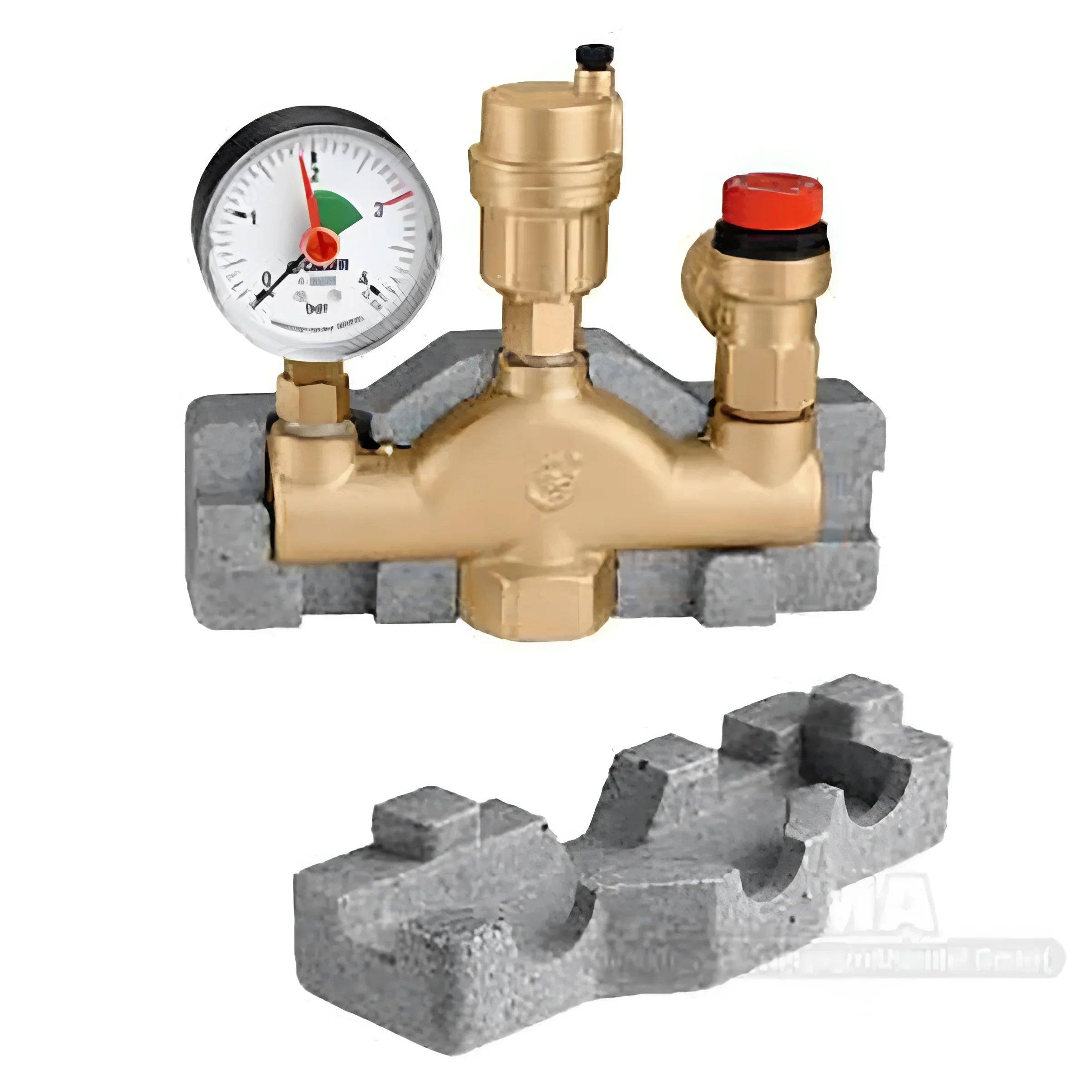 Brass pressure regulator mit Messgerät für Boiler-Zubehör, din 4102-a1, Caleffi