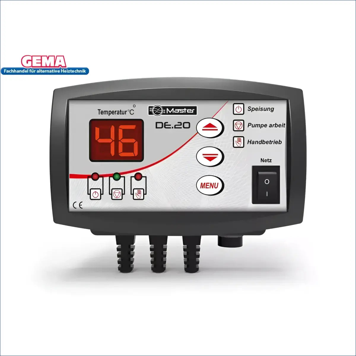 Digitaler Pumpenregler EU-21 mit Temperatur erreicht und Display für präzise Steuerung