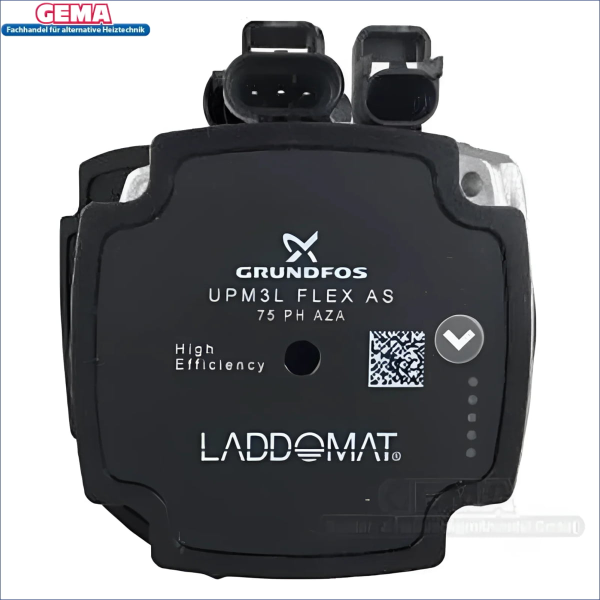Schwarze Grundfos Kreiselpumpe für Boilers, Teil des Laddomat Ersatzpumpenkopf Systems