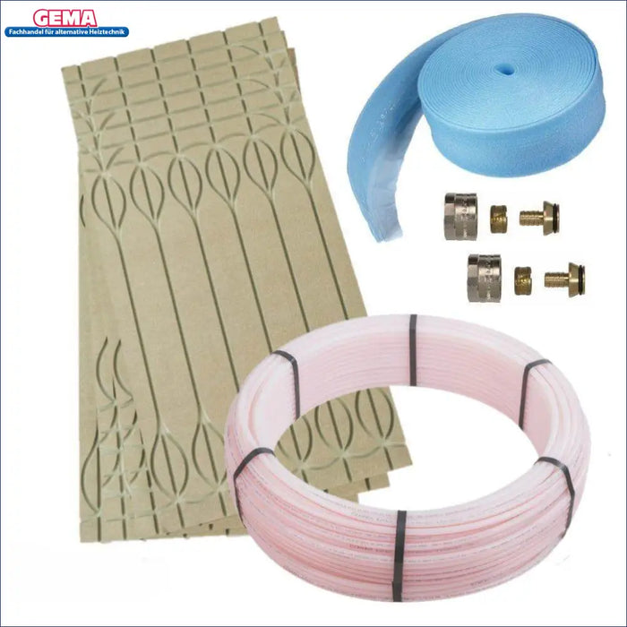 Öko - Floor Flächenheizsystem Set: Wärmeleitfolie, Rohr, Montagezubehör, ideal für Altbausanierung 🏡💧✨