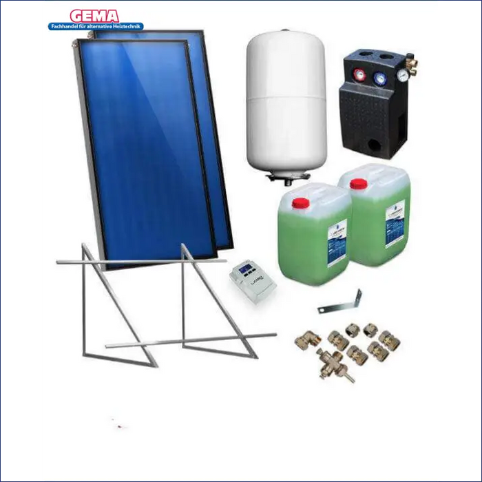 Solarpaket Flachkollektoren AMX 2.38 von Sunex 4.78 m² Flachdach - GEMA Shop