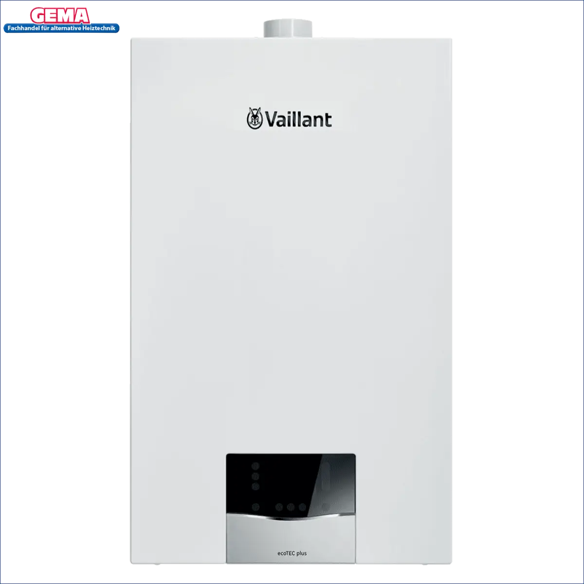 Weißer Vaillant Gastherme mit Speicher und Regelung für effiziente Heiztechnik
