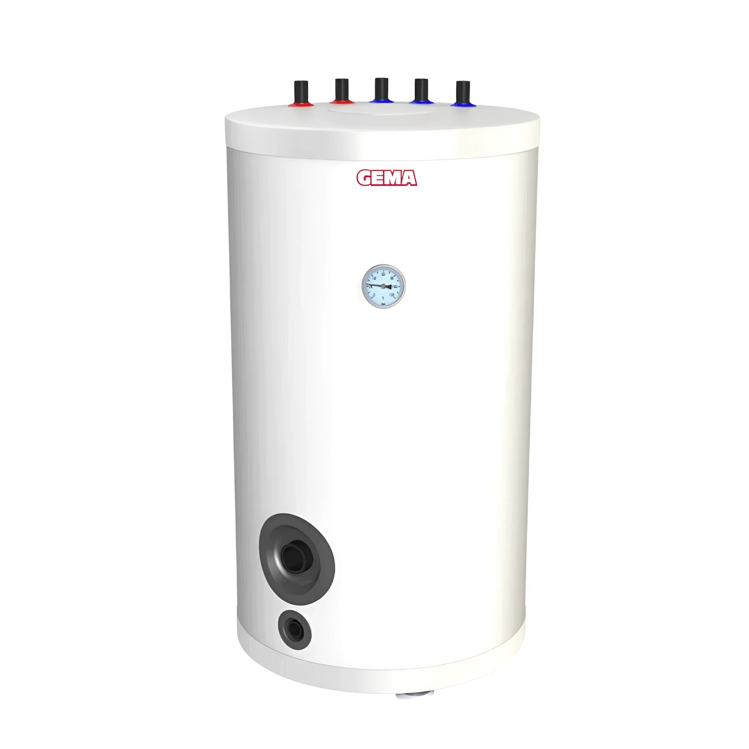 Weißer Warmwasserspeicher 120L mit Anschluss Vorlauf für Boilers und Trinkwasser