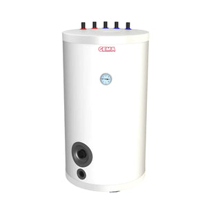 Weißer Warmwasserspeicher 120L mit Anschluss Vorlauf für Boilers und Trinkwasser