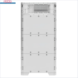 Weiße modulare Server-Rack für 10 kWp PV-Anlage mit 15kw Speicher und Glas-Glas Black Frame