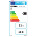 Energieeffizienzlabel am Warmwasserspeicher 120 Liter mit 1,5 kW Heizstab