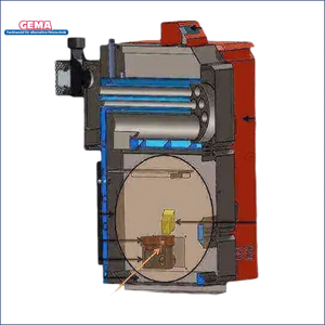 Diagramm des Pelletheizungssystems Pelling 25/135 mit Pufferspeicher und Zubehör