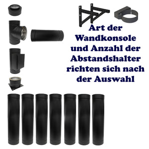 Schwarze Neo Schwarz Kaminrohrkomponenten für modernes Design und anspruchsvolle Anwendungen