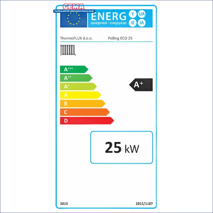 Energieeffizienzlabel für Thermoflux Pelling 25/135 mit Hygienespeicher mit 1 WT