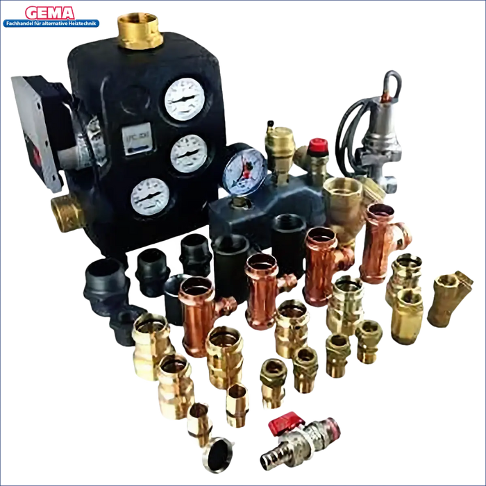 Assortierte Rohrverbindungen und Komponenten für Thermoflux Pelling 25/135 mit Hygienespeicher
