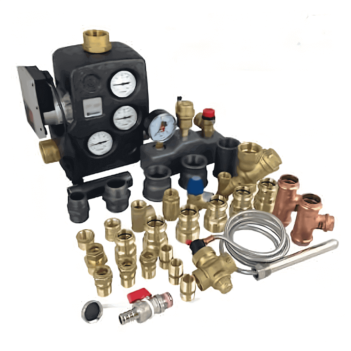 Plumbing and heating components of Anschlusspaket Defro Komfort Ekopell für Heizkessel