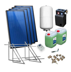 Solarpaket Flachkollektoren AMX2.38 9.56 m² für Flachdach.