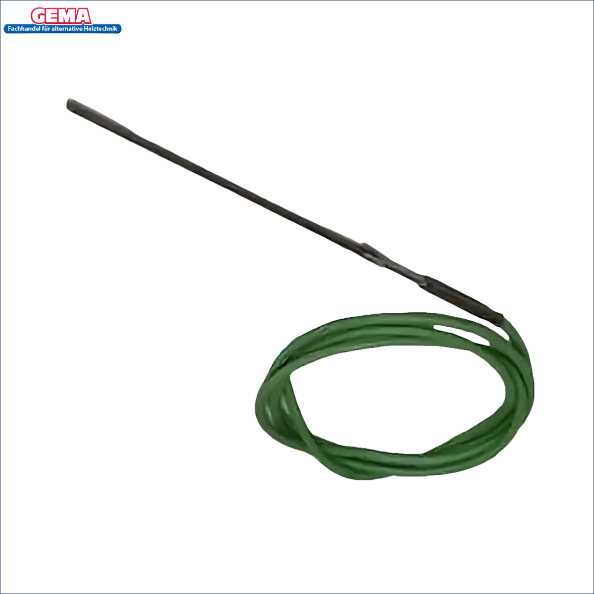 Grünes Kabel mit schwarzem Stab für Thermoflux Pelling Flammensensor