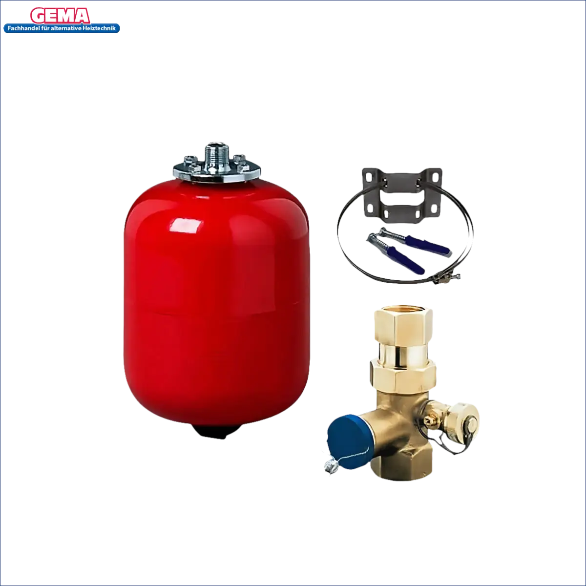 Plumbing expansionsbehälter und Ventilkit für Pelletheizung Pelling 25/135 mit Pufferspeicher