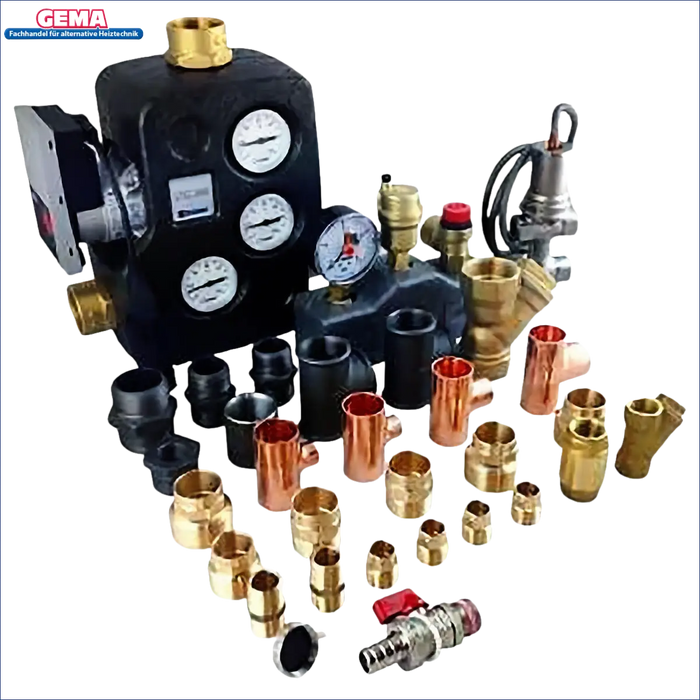 Plumbing fittings and components for Thermoflux Pelling 25/230 mit Pufferspeicher mit 1 WT