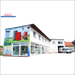 Gewerbegebäude mit Produktmural für Pelletkessel DEFRO Gamma 15 kW