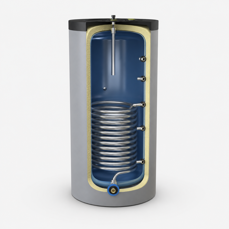 Defro DBO 200 Wärmespeicher mit 1,9 m² Wärmetauscher – 200 Liter