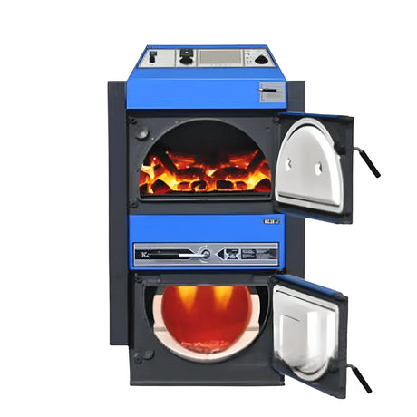 ATMOS KC 35 S Kohlevergaser 35 kW – Heizkessel für Braunkohlebriketts - GEMA Shop