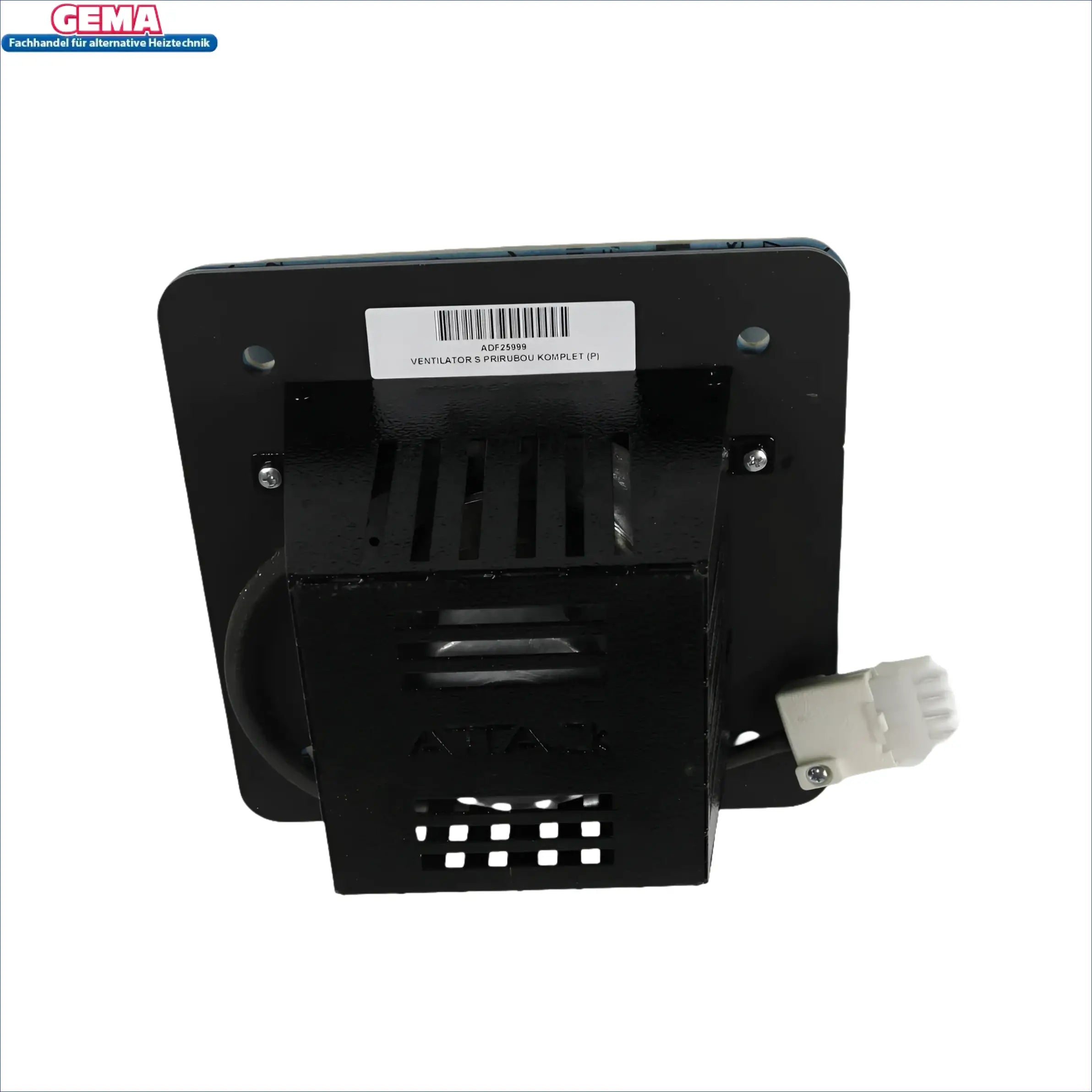 Schwarzes Metall-Elektronikbauteil für Attack Wood Pellet Gebläse Komplett