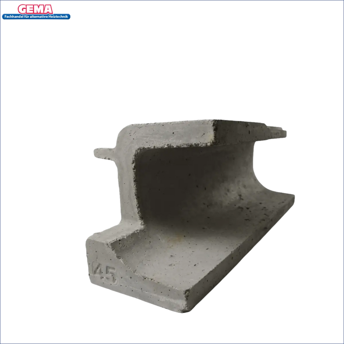 Grauer Betonblock mit gebogener Kanal für Attack SLX Schamottstein links 40|45|50|55 kW