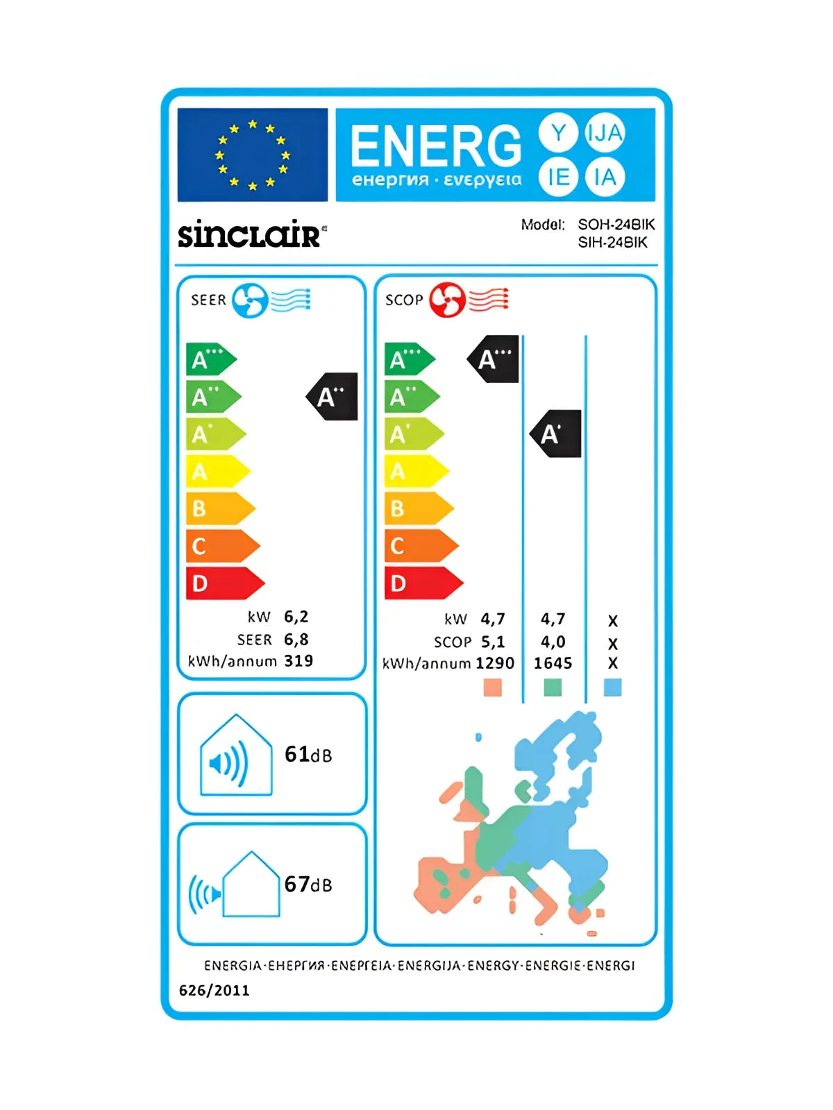 Keyon Split-Klimaanlage YAA1FB6 mit Frostschutz Funktion.
