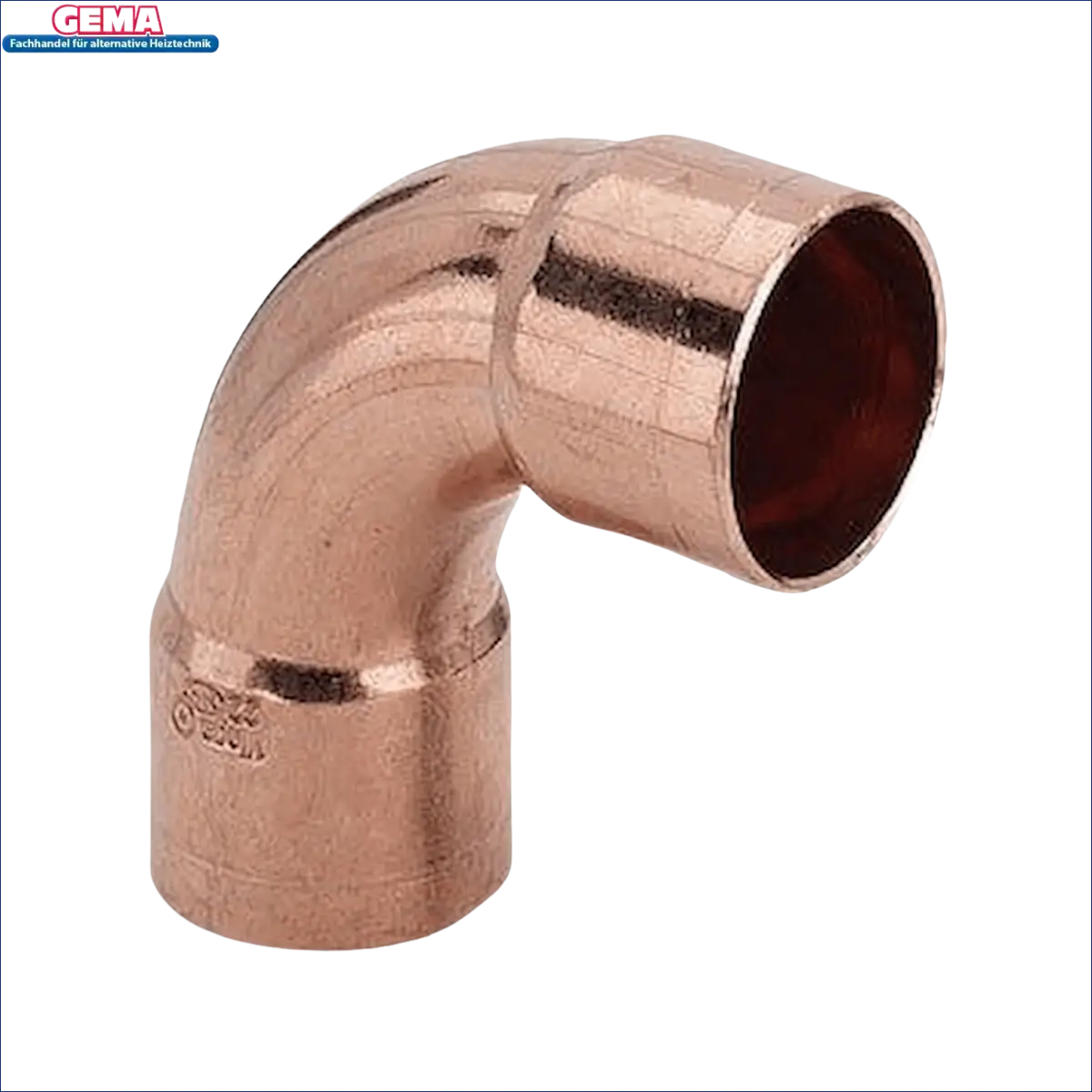 Kupfer 90-Grad Lötfitting für Boilerinstallation aus der Produktlinie Bögen zum Löten