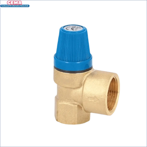 Brassdruckminderungsventil mit blauer Regelknopfin, passend für Brauchwasserspeicher 150 L mit Incoloy 825 Heizstab