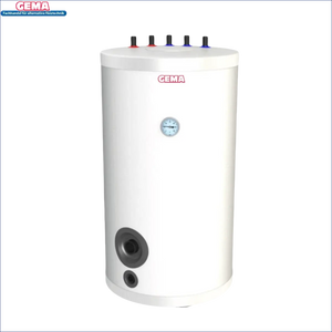 Weiße zylindrische Brauchwasserspeicher 150 L mit Incoloy 825 Heizstab und Anschluss Vorlauf