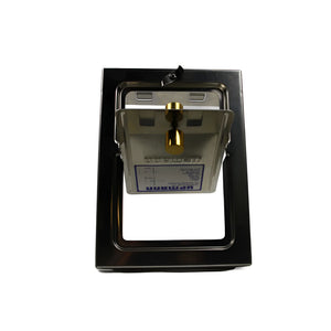 Metalrahmiger Humidor mit klarem Deckel und Gargrad, ideal für zugbegrenzer anmelden