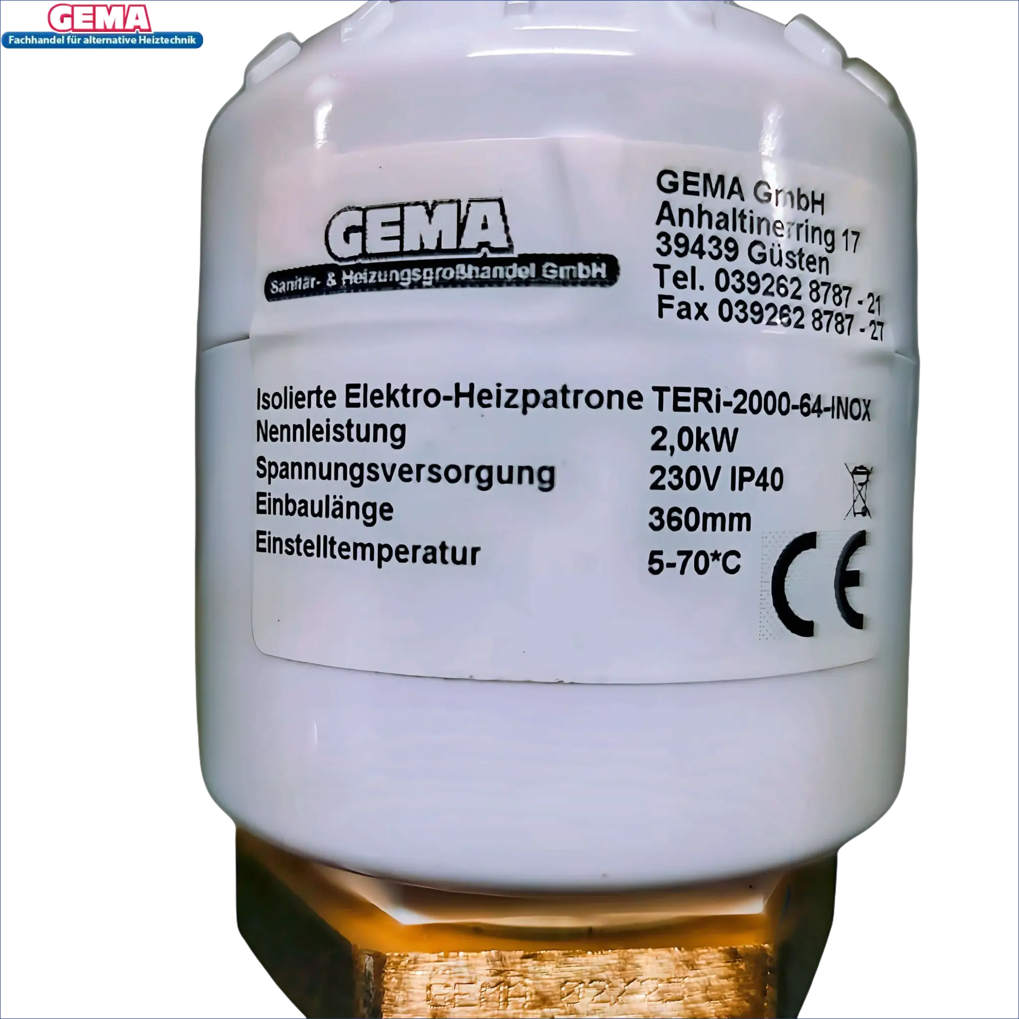 Isolierter Elektroheizstab Pufferspeicher Solar Heizpatrone mit lang Lebensdauer und vielseitigen Einsatzmöglichkeiten