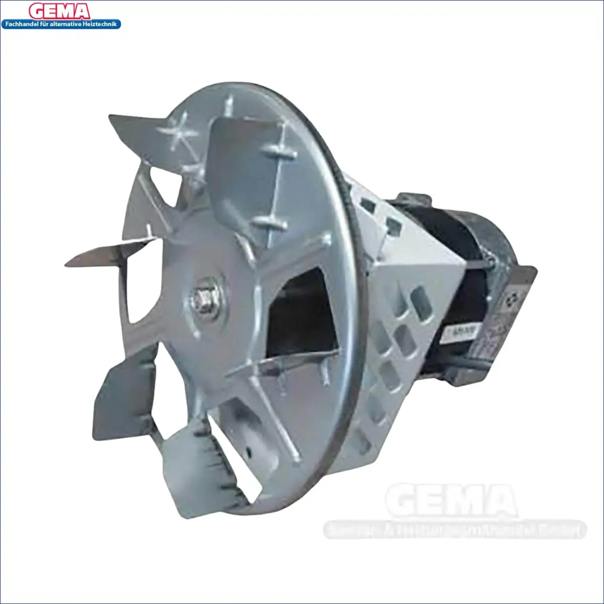Silberner Gebläsemotor für Festbrennstoffkessel Irleh Plus, SEN80-2, 230V 50Hz