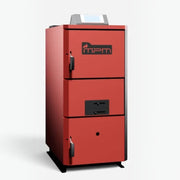 GEMA Shop MPM Caldo S-I 18 Holzvergaserkessel in Rot mit 18 kW Leistung für Scheitholz