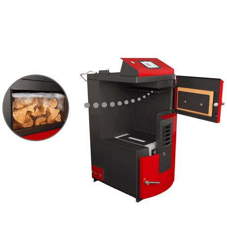 Holzvergaser Attack SLX Profi 55 kW – Effiziente Holzheizung 🔥🌱.