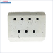 Rechteckiger Betonblock mit Löchern für Keramiksteine in Pelletbrenner Ecofire E+ und ES+