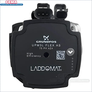 Schwarze Grundfos Kreiselpumpe für Boilers, Teil des Laddomat Ersatzpumpenkopf Systems