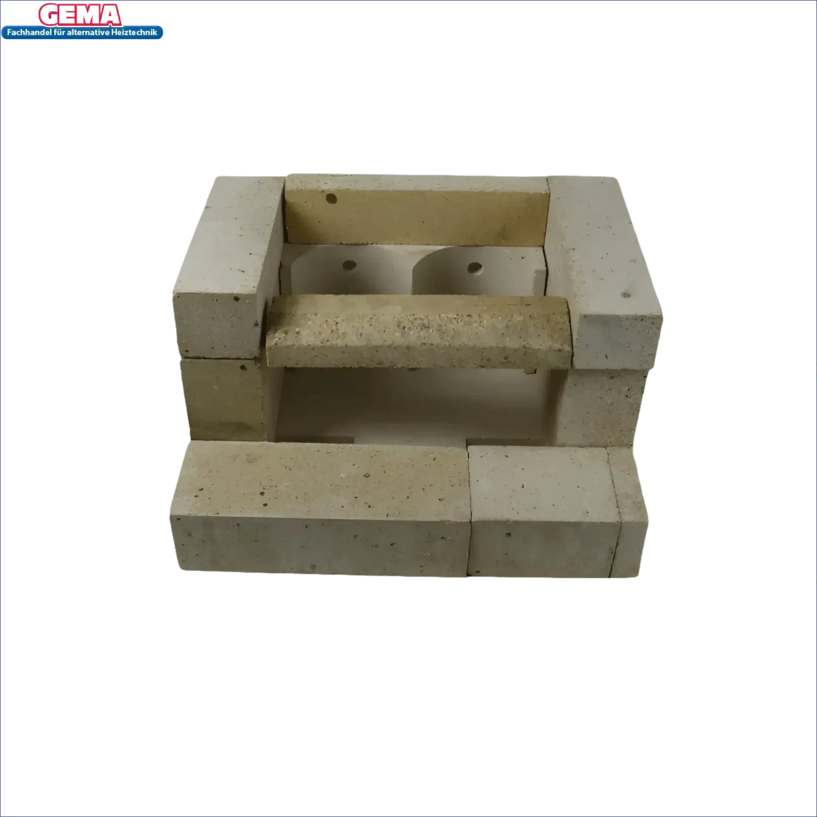Firebrick construction mit MPM DS Wood 18kW Schamottsteine komplett für hohe Hitze
