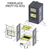 Vandens čiurkšlinė malkomis kūrenama krosnelė su kepimo kamera „Prity FG“W15 - 19,8 kW