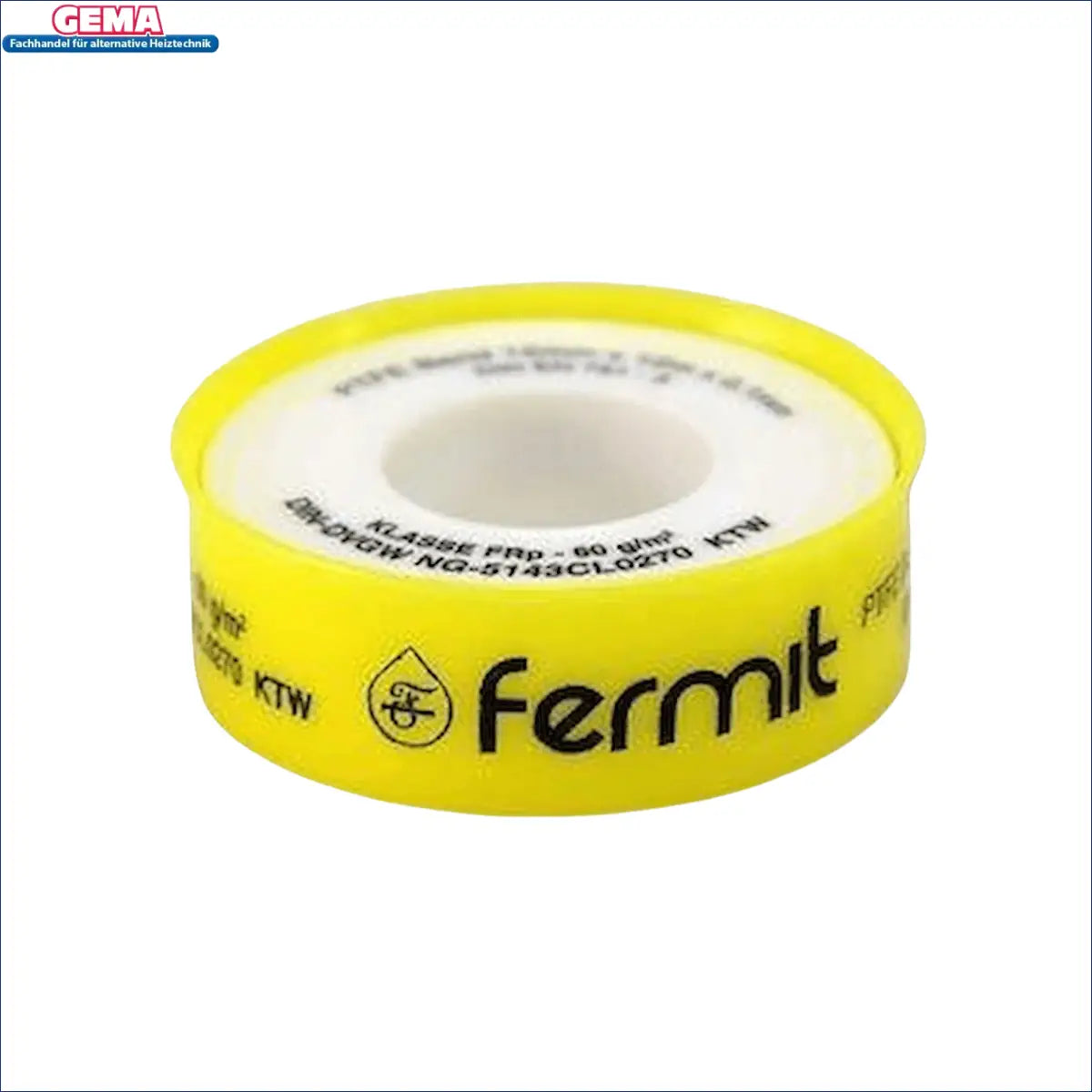 Gelbes PTFE gewindedichtband kalt- Klasse FRp für Boiler, 12mm x 12m