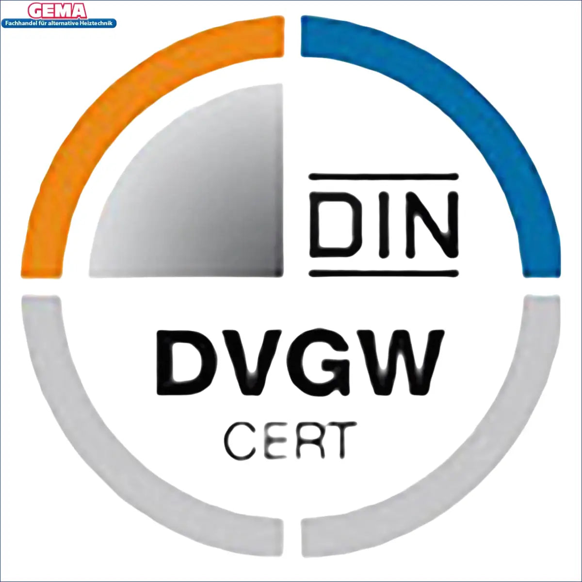 DIN DVGW CERT Logo auf PTFE Gewindedichtband Klasse FRp für Kalt- und Boileranwendungen