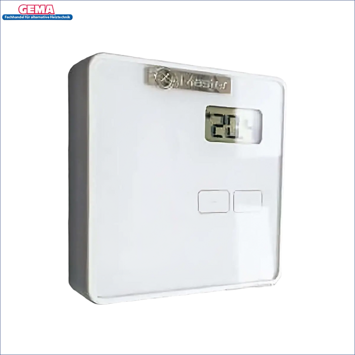 Weißer digitaler Raumthermostat Raumthermostat Master R.31 Aufputz Design Zimmerregler