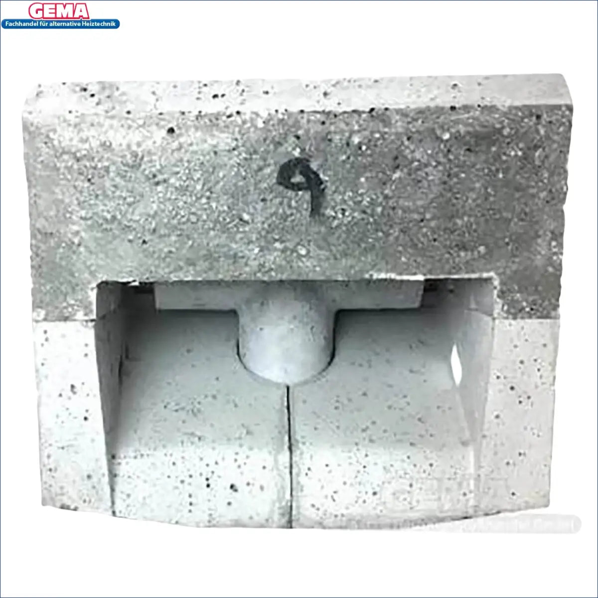 Concrete block with cylindrical channel für Viadrus U22 Schamottsteine komplett, umweltfreundliche Verbrennung