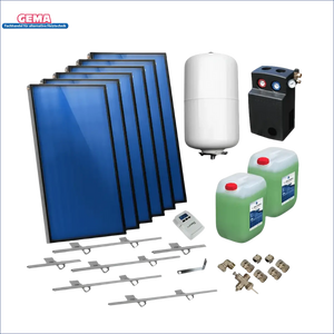 Solarpaket Flachkollektoren AMX 2.51 von Sunex 15.18 m² Schrägdach - GEMA Shop