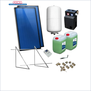 Solarpaket Flachkollektoren AMX 2.38 von Sunex 4.78 m² Flachdach - GEMA Shop