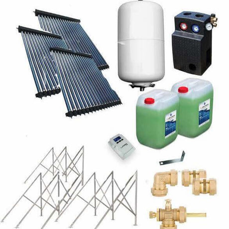 Solarpaket Röhrenkollektor HP30 Flachdach 14,67 m² - GEMA Shop