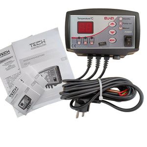 TECH EU-21 Pumpensteuerung Heizungsanlage Umlaufpumpe Bedienungsanleitung und Steuergerät