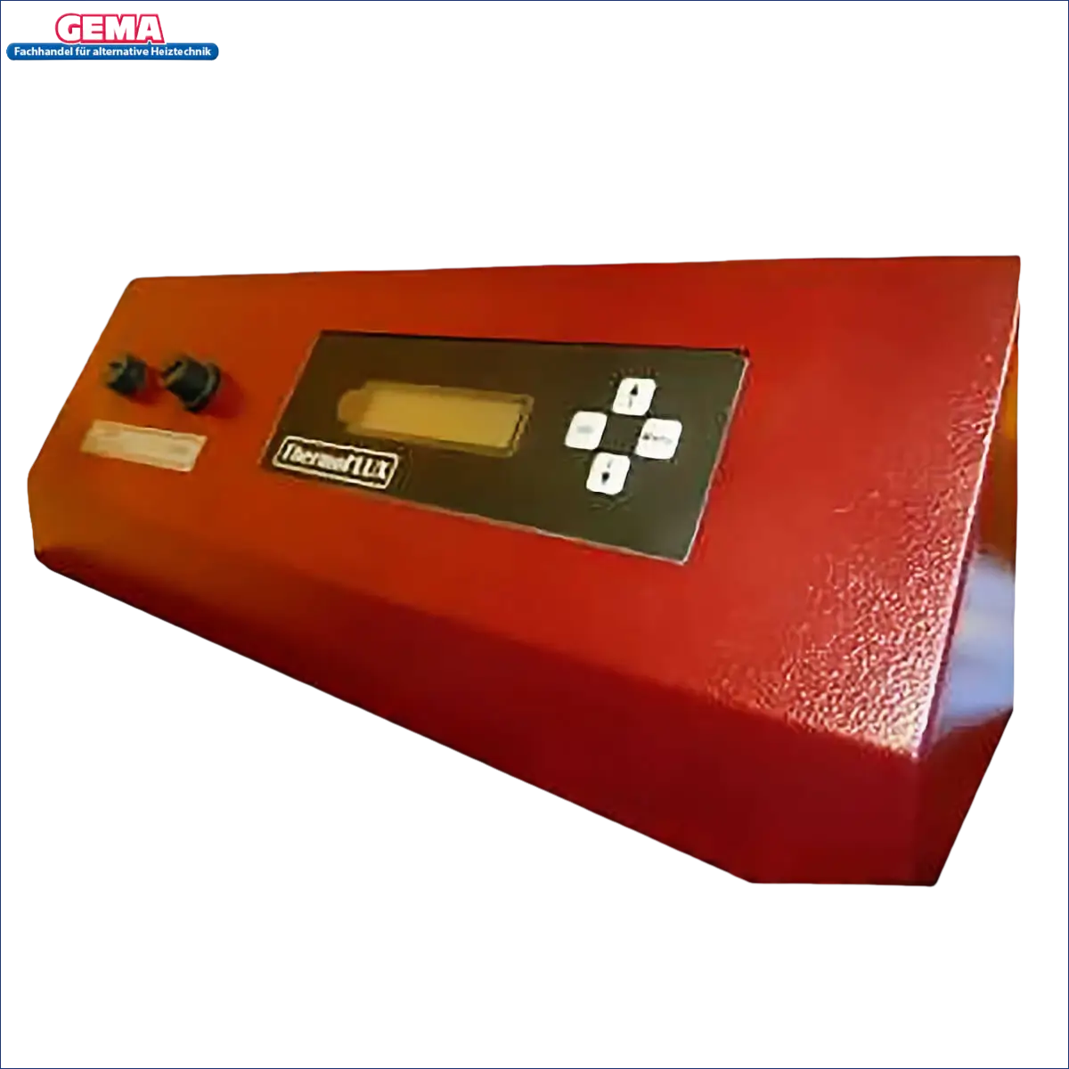 Rotes elektronisches Gerät mit Display und Tasten für ThermoFlux Pelling ECO Interio Minitherm Aqua