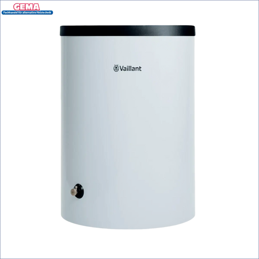 Weißer zylindrischer Wasserboiler mit schwarzem Deckel für uniSTOR exclusive VIH R 120/6 H