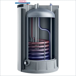 Cutaway-Ansicht des Vaillant uniSTOR plus | VIH R 120/6 B mit internem Rohr und maximalem Betriebsdruck